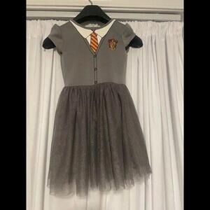 Girls Harry Potter Gray Dress with Tool Skirt Size Small